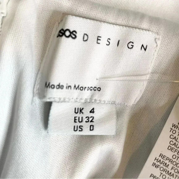 ASOS Design Sequin Diamante Strap Mini Dress blue snake print Size 0 NWT - Picture 10 of 15